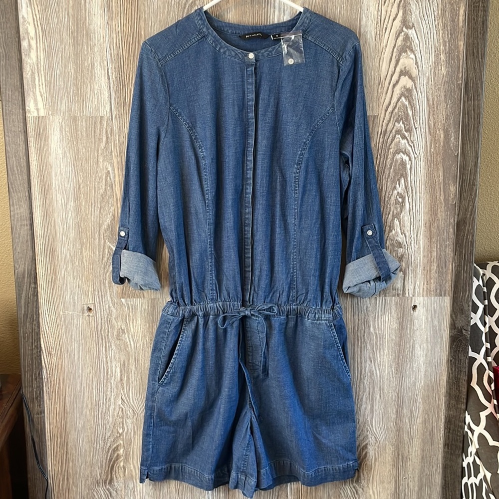 H by Halston blue jean romper, 12